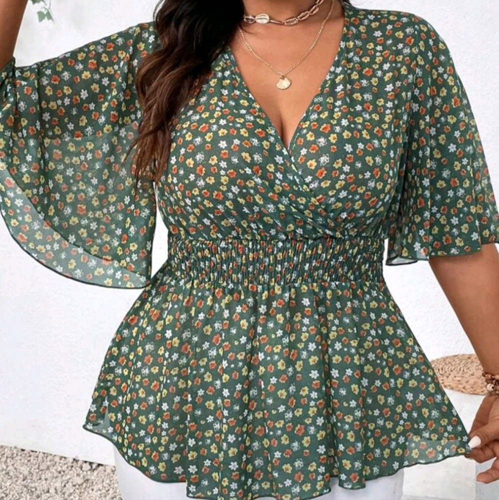 Lot of 4 LIKE NEW Shein 2X blouses - Picture 12 of 14